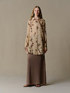 INTO THE EAST 25 Autumn/Winter Ramie Flower Shadow Lapel Shirt ITE-E1DGSS001KT21SH-QKQ Light Khaki
